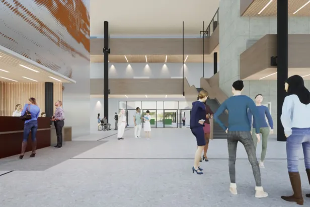 Glassgaten med mennesker