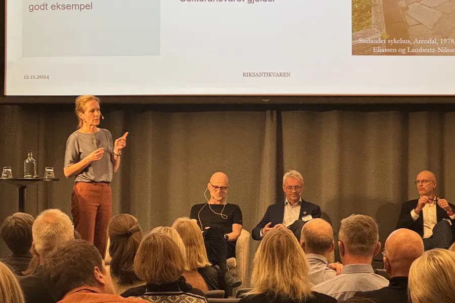 En person som holder en presentasjon